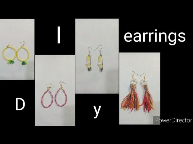 How to make easy earrings at home????.earrings 4 beautiful design.#diyearrings #homemadejwellery