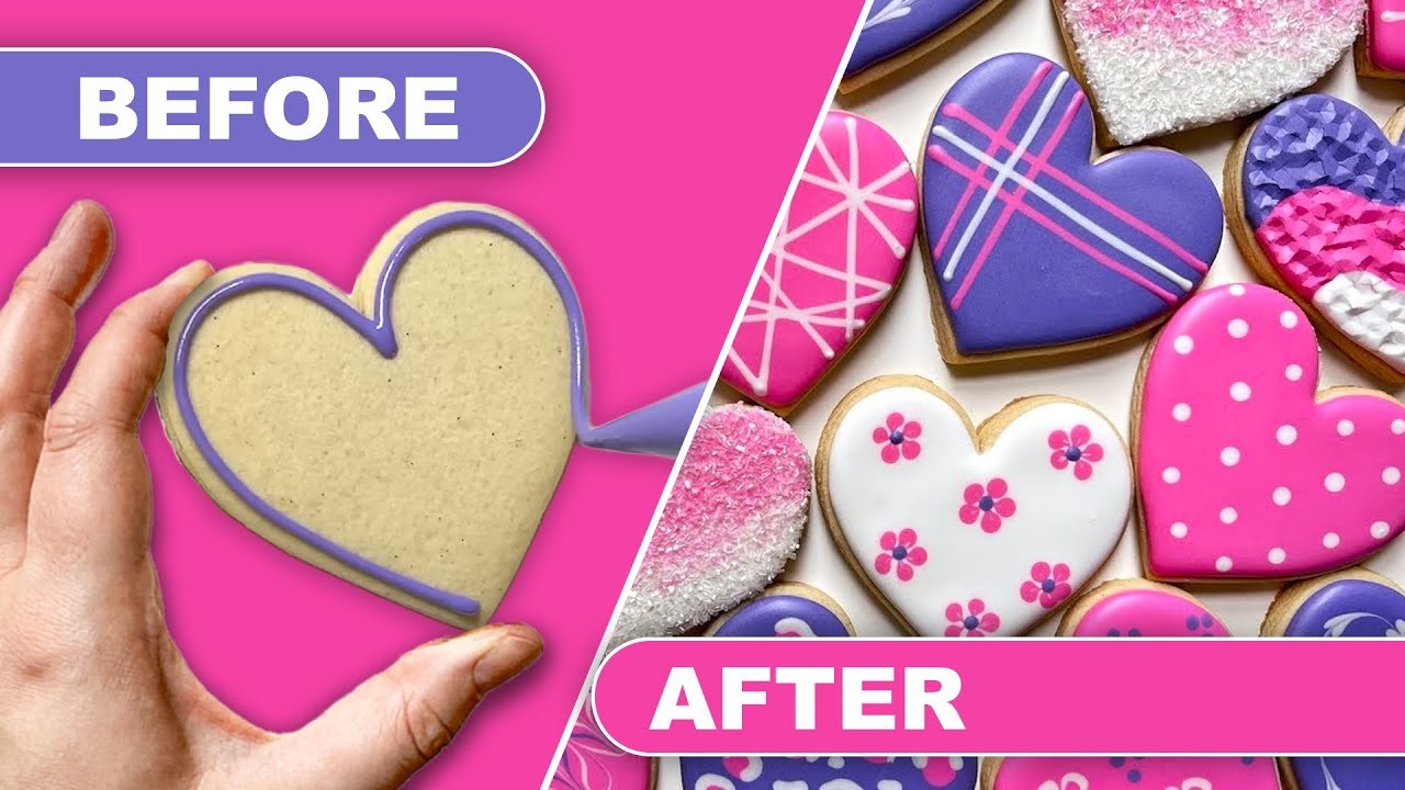 How to Make Easy Heart Cookies with Royal Icing ❤️