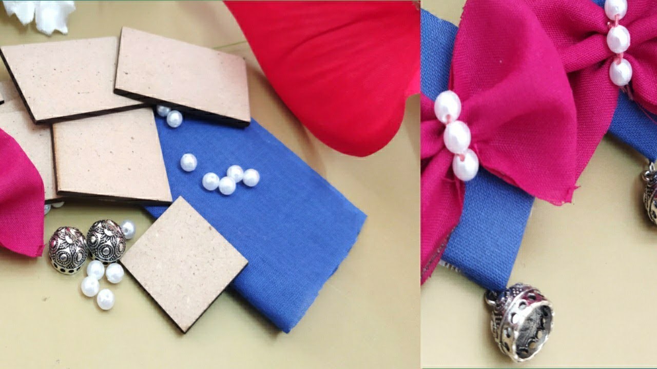 How to make fabric earrings | fabric bow earrings | fabric earrings making handmade fabric earrings