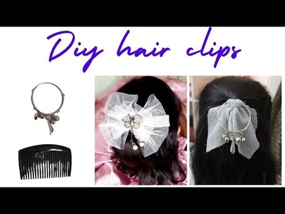 How to make hair clips at home???? | Diy hair accessories ????| 2 hair clips idea