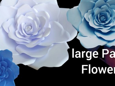 How to make large paper flowers tutorial|Roses for background decoration|birthday parties|Wedding|