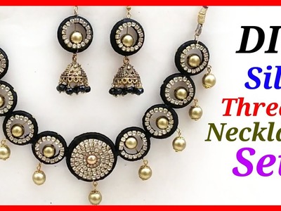 How To Make Silk Thread  Jewellery Set |Silk Thread Necklace New Designs|Silk Thread Necklace