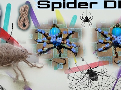 How to make spider || Spider DIY || Spider earrings ????