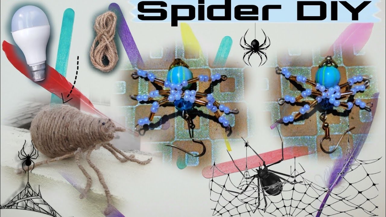 How to make spider || Spider DIY || Spider earrings ????