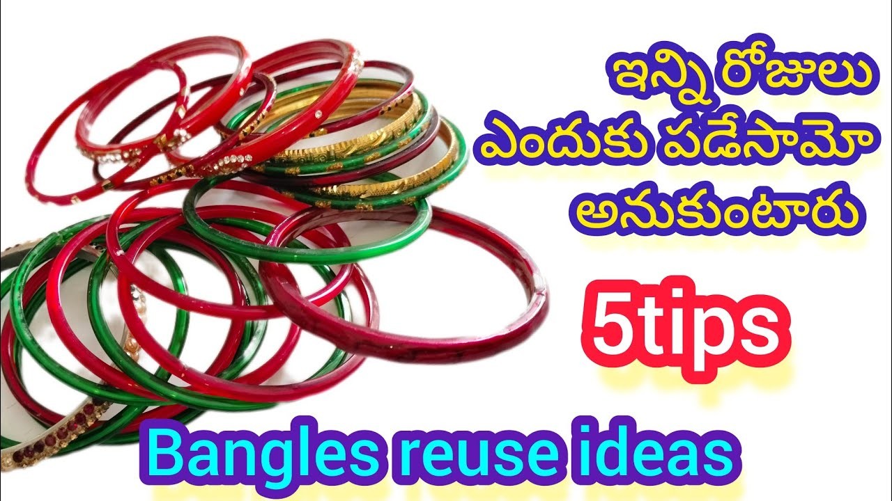 How to reuse old bangles||bangles reuse craft
