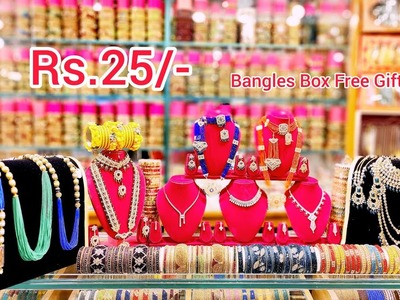 Hyderabad Wholesale Bangles & Jewellery Collection Only ₹25 Latest Bridal Jewelry & Designer Bangle