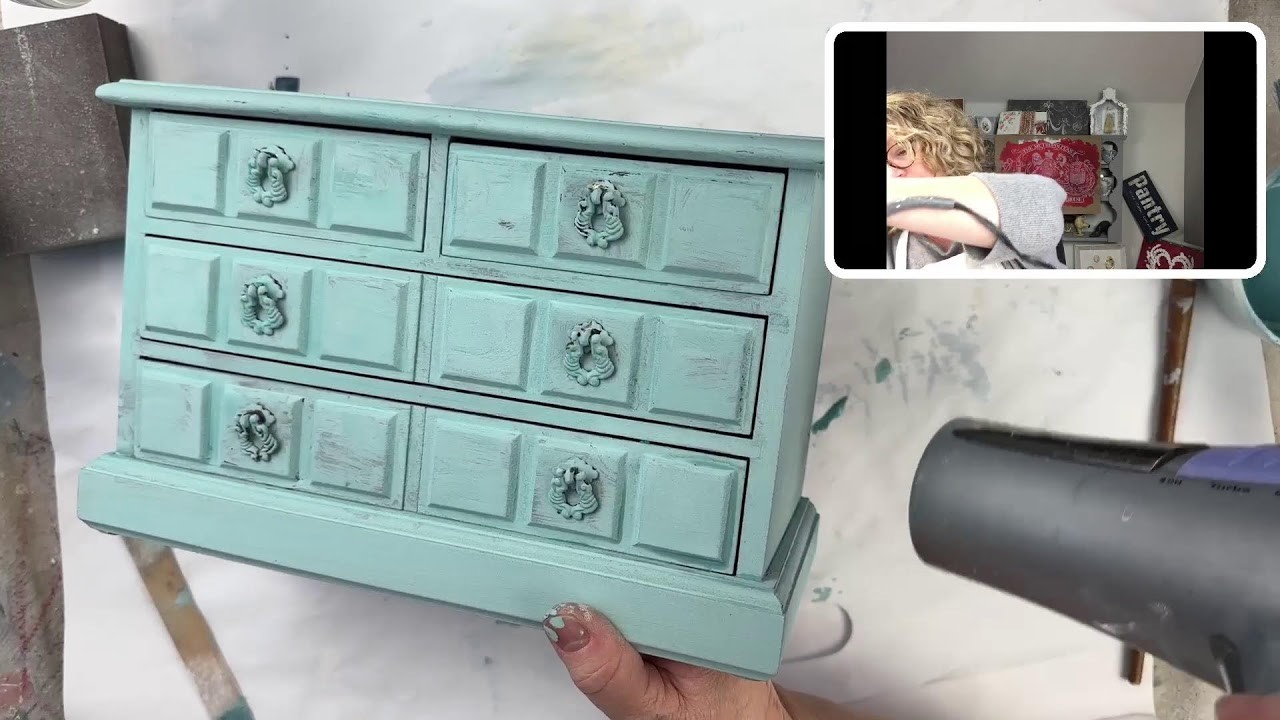 Join me, I'm painting a cute jewelry box in Toscana Milk Paint! Part 1