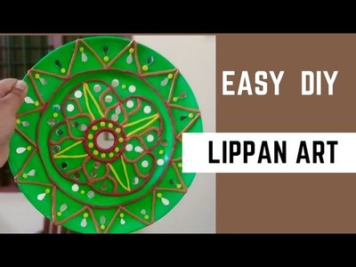 LIPPAN ART????EASY DIY | HOME DECOR | @livingonmyown-liya | #lippanart #easydiy #homedecor #howto