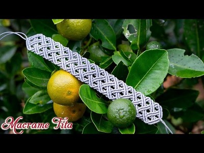 Macrame bracelet tutorial | | How to make a wide bracelet with a pattern | DIY