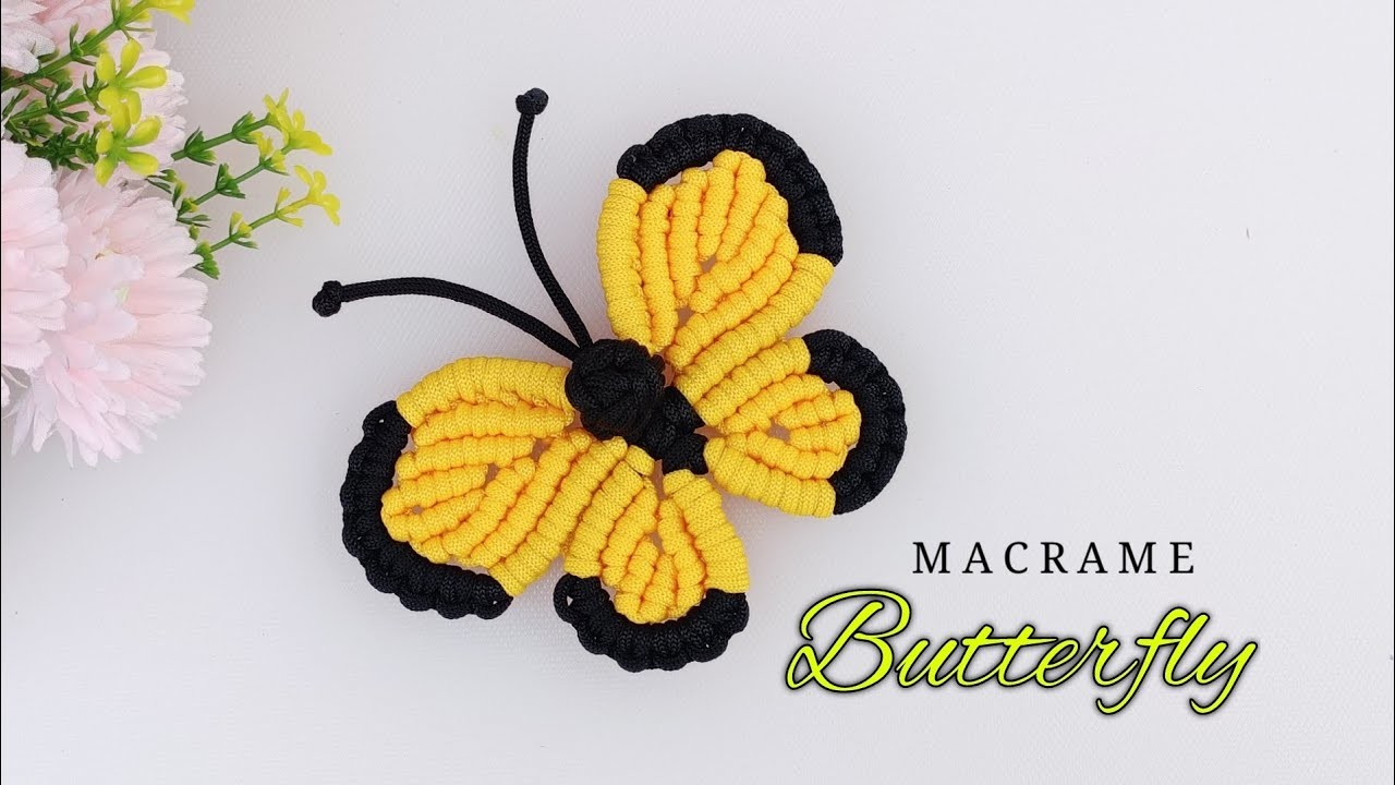 Macrame Butterfly Keychain | Macrame Animals | Macrame Butterfly Tutorial
