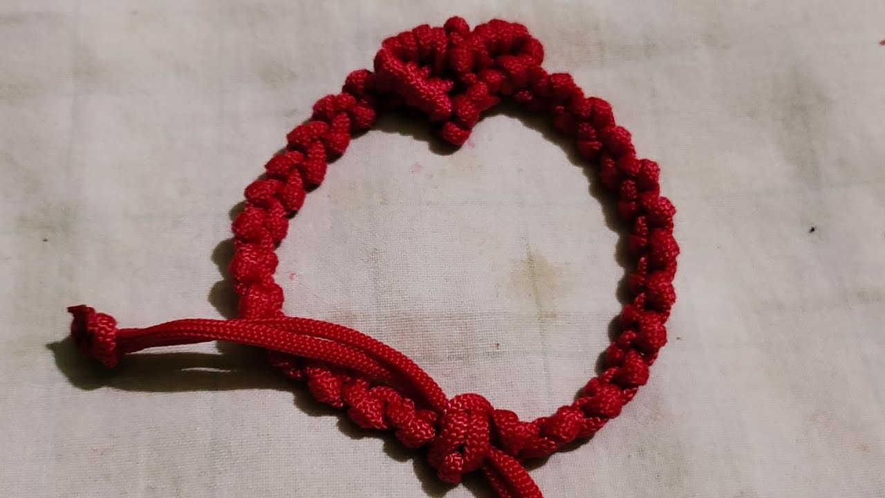Macrame heart shape bracelet|wrist band tutorial #art #handmade