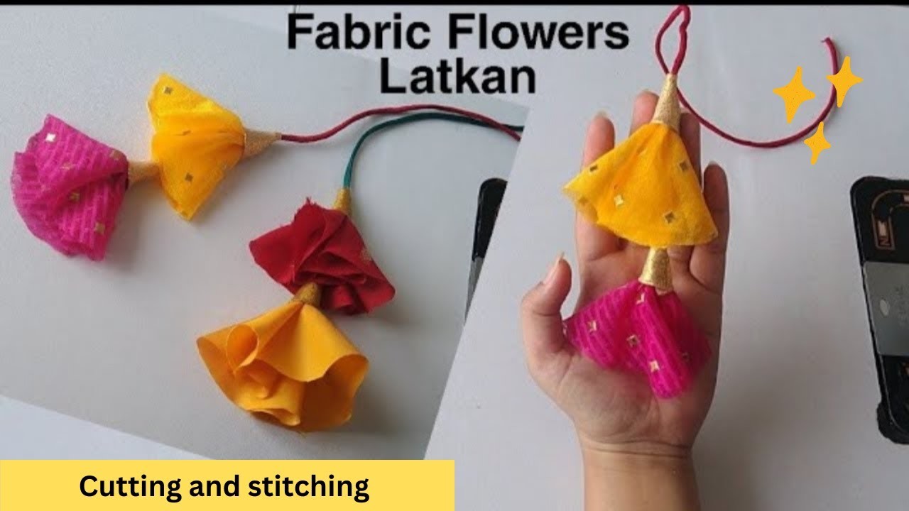 Making Fabric Latkan for Blouse, Latkan Making at Home  Blouse Flower Design