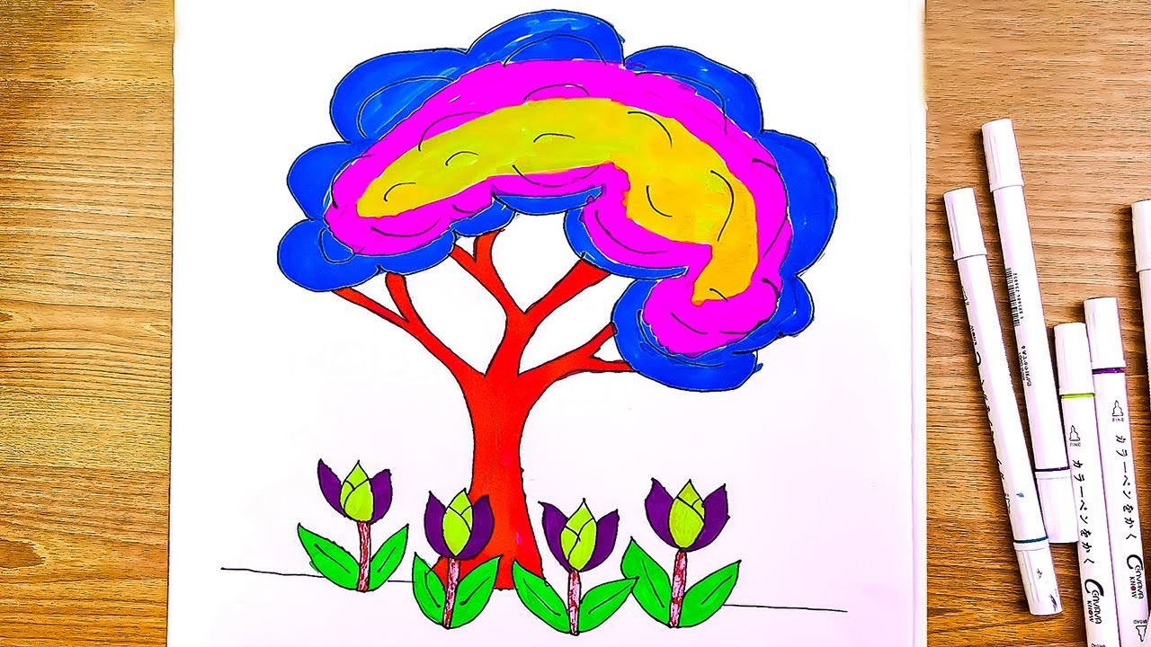Mastering the Art of Drawing and Coloring Trees: A Step-by-Step Tutorial #2