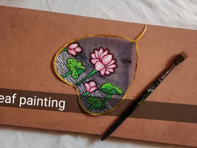 Natural Peepal Leaf Painting !! Handmade Home Decor !! With Acrylic colours !!#nguartline