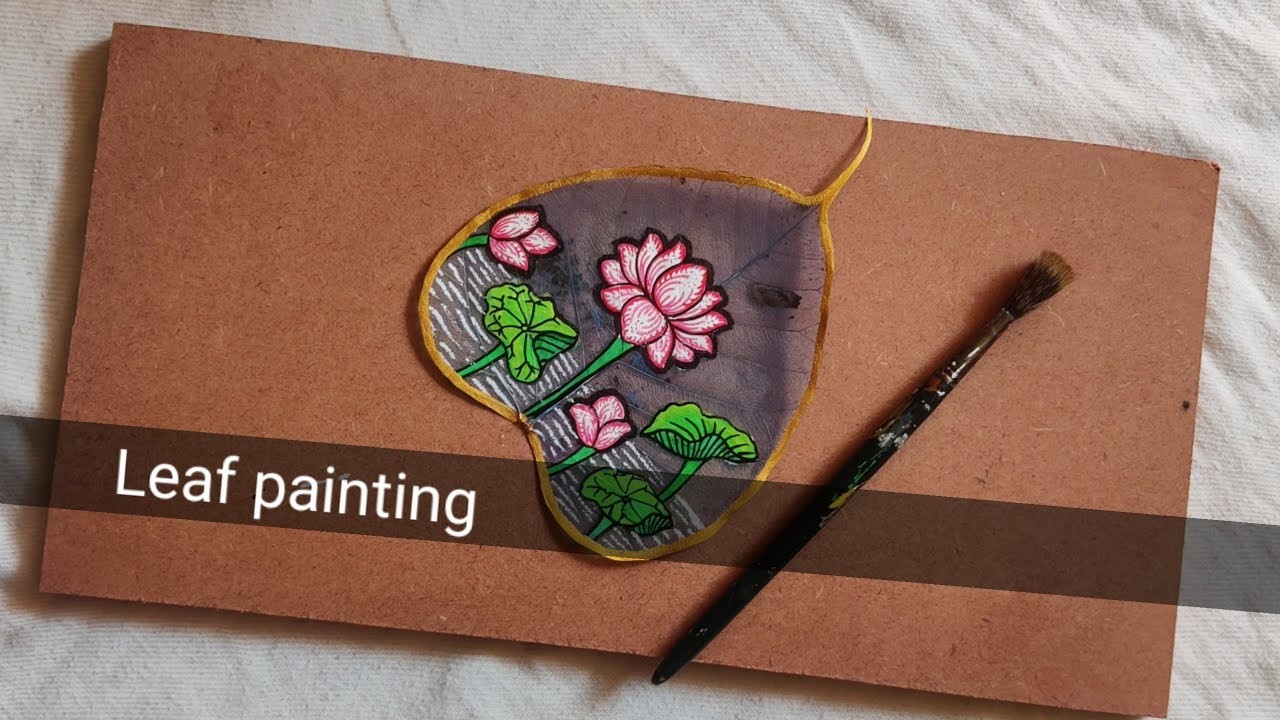 Natural Peepal Leaf Painting !! Handmade Home Decor !! With Acrylic colours !!#nguartline