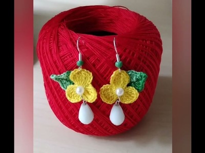 New latest designs Crochet earrings.Crochet earrings designs.Crochet @shazeenagul1401