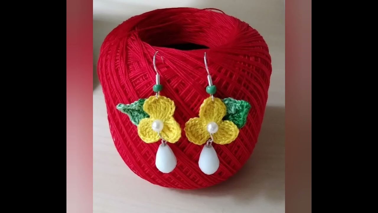New latest designs Crochet earrings.Crochet earrings designs.Crochet @shazeenagul1401