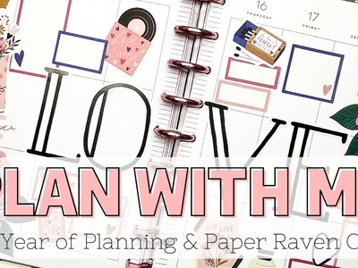PLAN WITH ME - CLASSIC VERTICAL HAPPY PLANNER - VALENTINE SPREAD A YEAR OF PLANNING WHIMSYLUXE