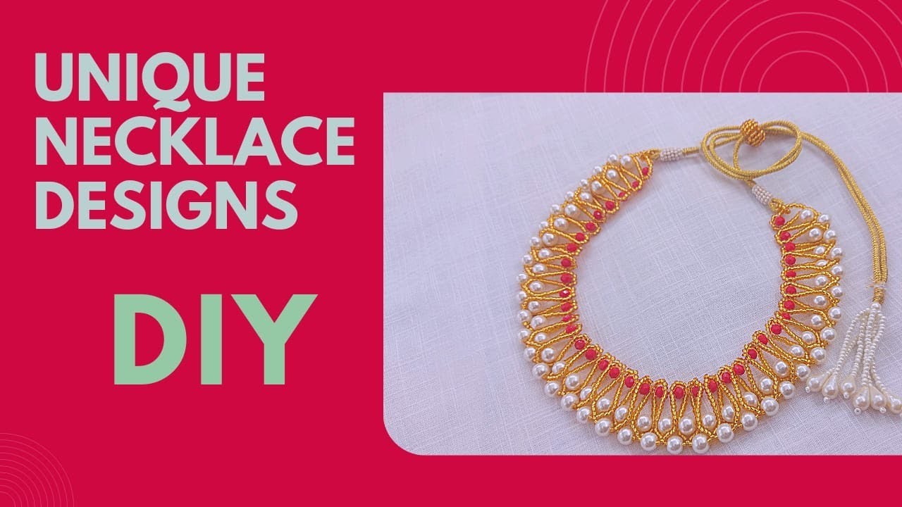 Red and gold double layer necklace #stichyhub
