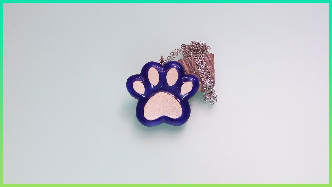 Resin art Amazing cat paw pendant made of wood and epoxy resin.Diy. RESIN ART. Epoxy resin.