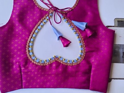 Special Model Heart shape Blouse Neck design || beginners Patchwork blouse design patchwork designs