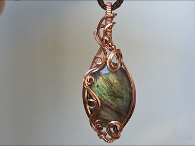 Swirly Oval Cabochon Pendant Wire Wrapping Tutorial