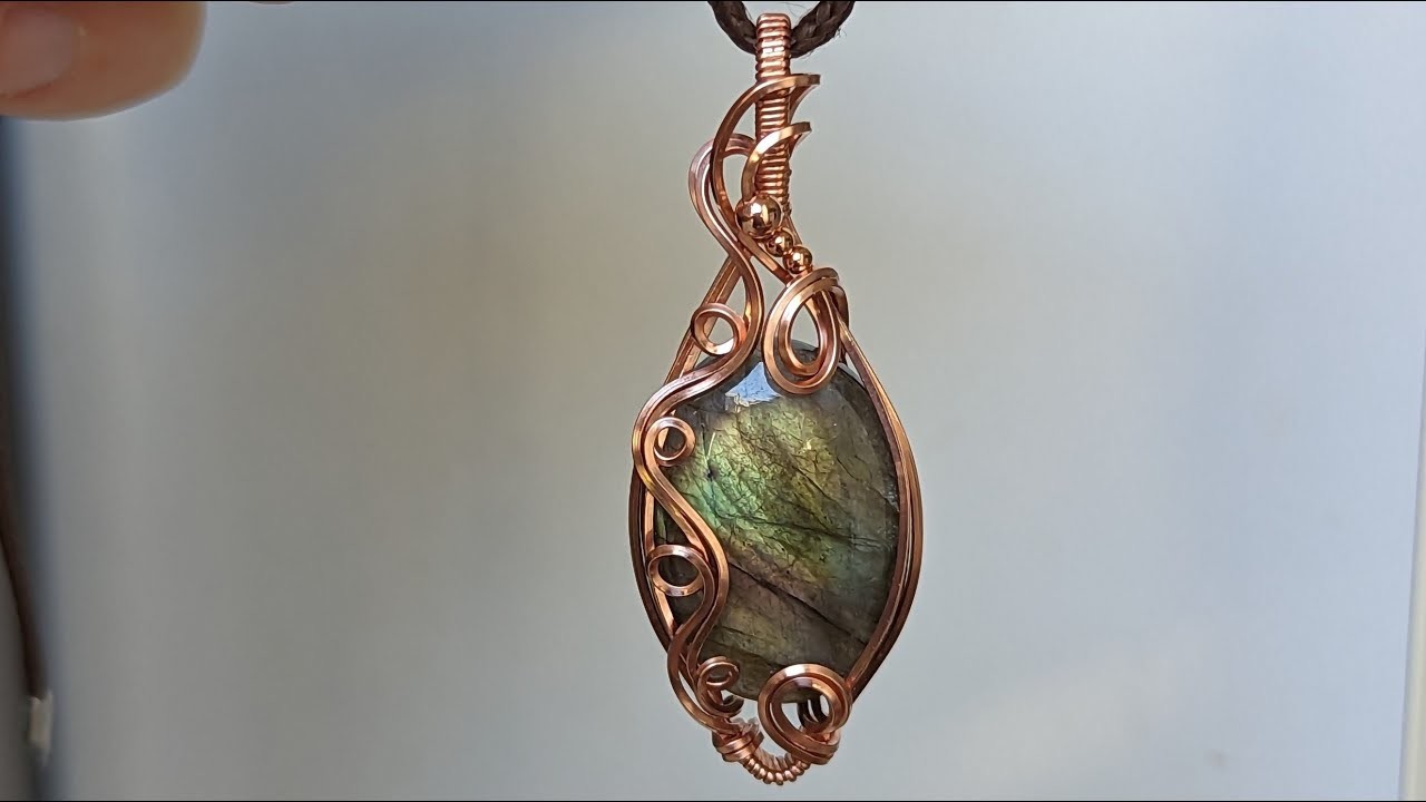 Swirly Oval Cabochon Pendant Wire Wrapping Tutorial