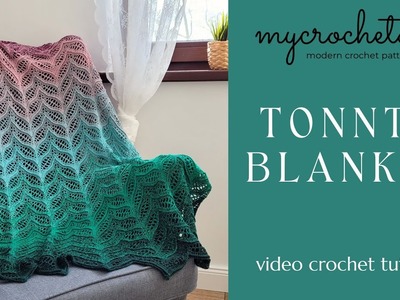 Tonnta Colorful Crochet Blanket video tutorial by MyCrochetory