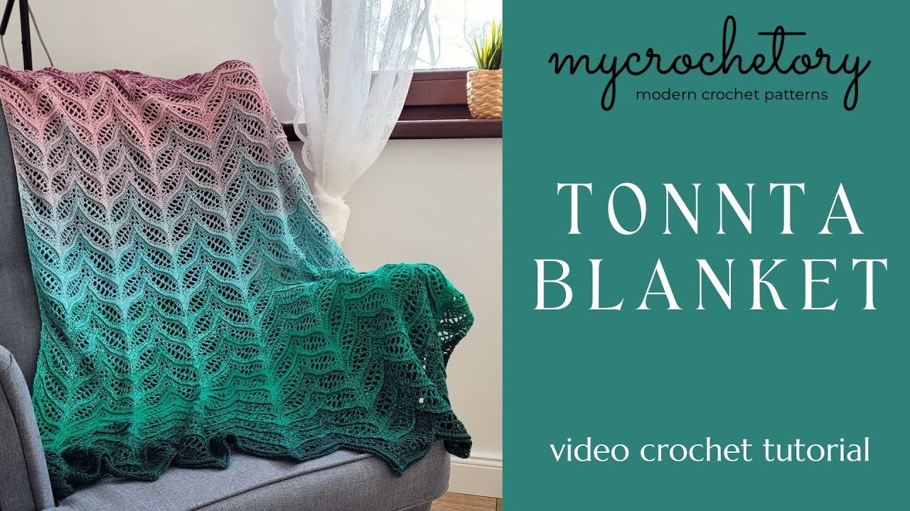 Tonnta Colorful Crochet Blanket video tutorial by MyCrochetory