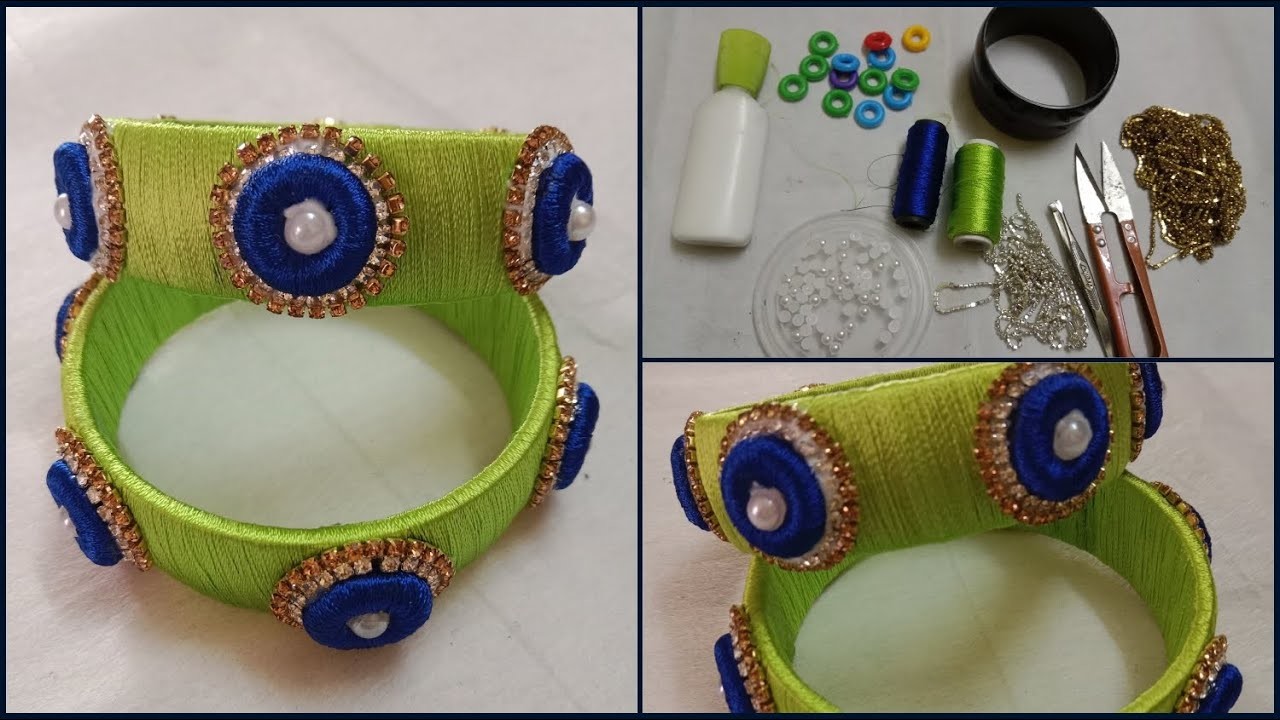 Trendy silk Thread Bangle Design | Hand crafted Silk thread Bangle | Online Shopping