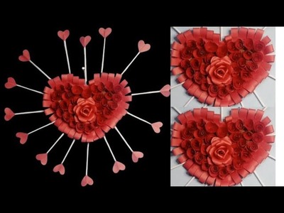 Valentine day special heart wall hanging| Unique valentine home decor idea