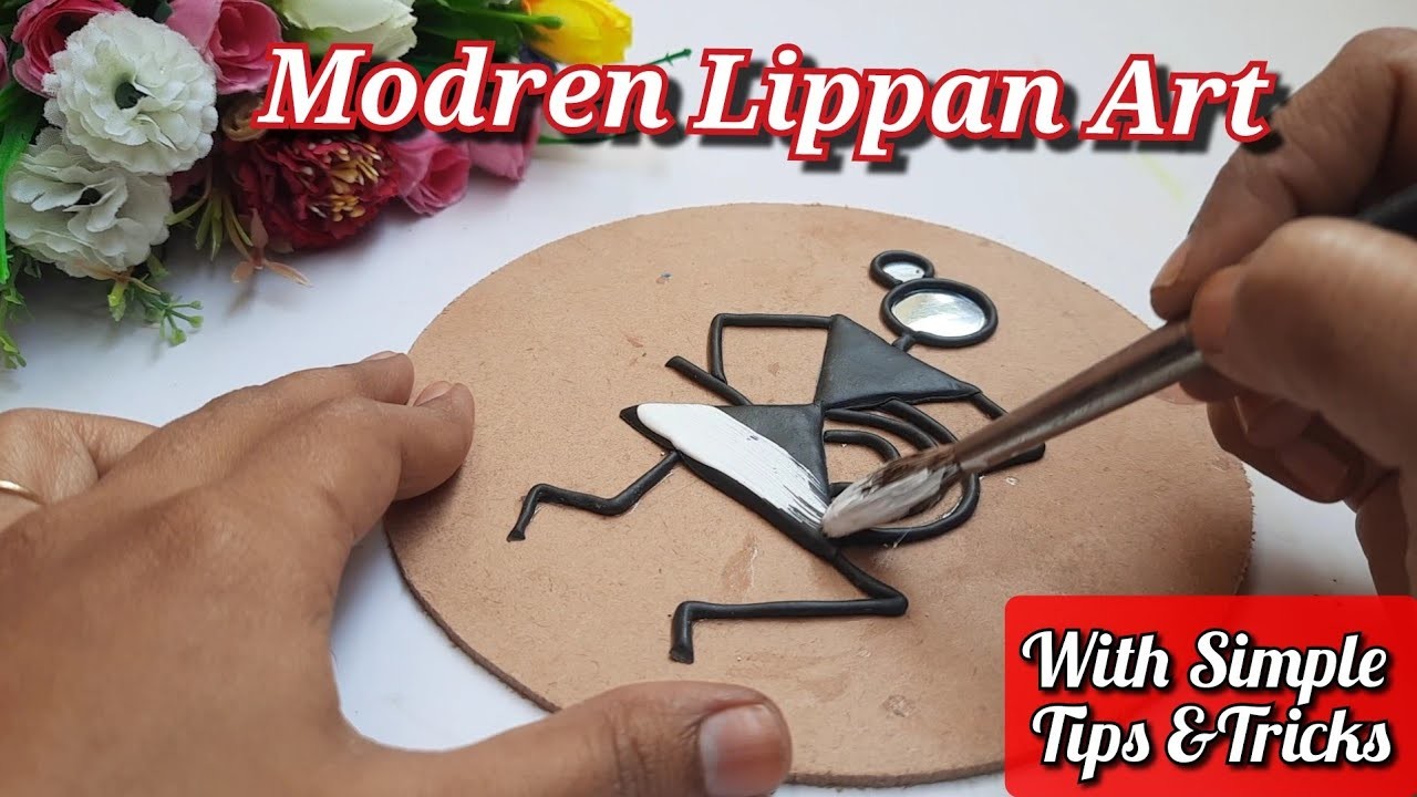 Warli Couple Lippan Art Work For Wall Decor || Modren Lippan Art Without Lippan Cone || Clay Art. 