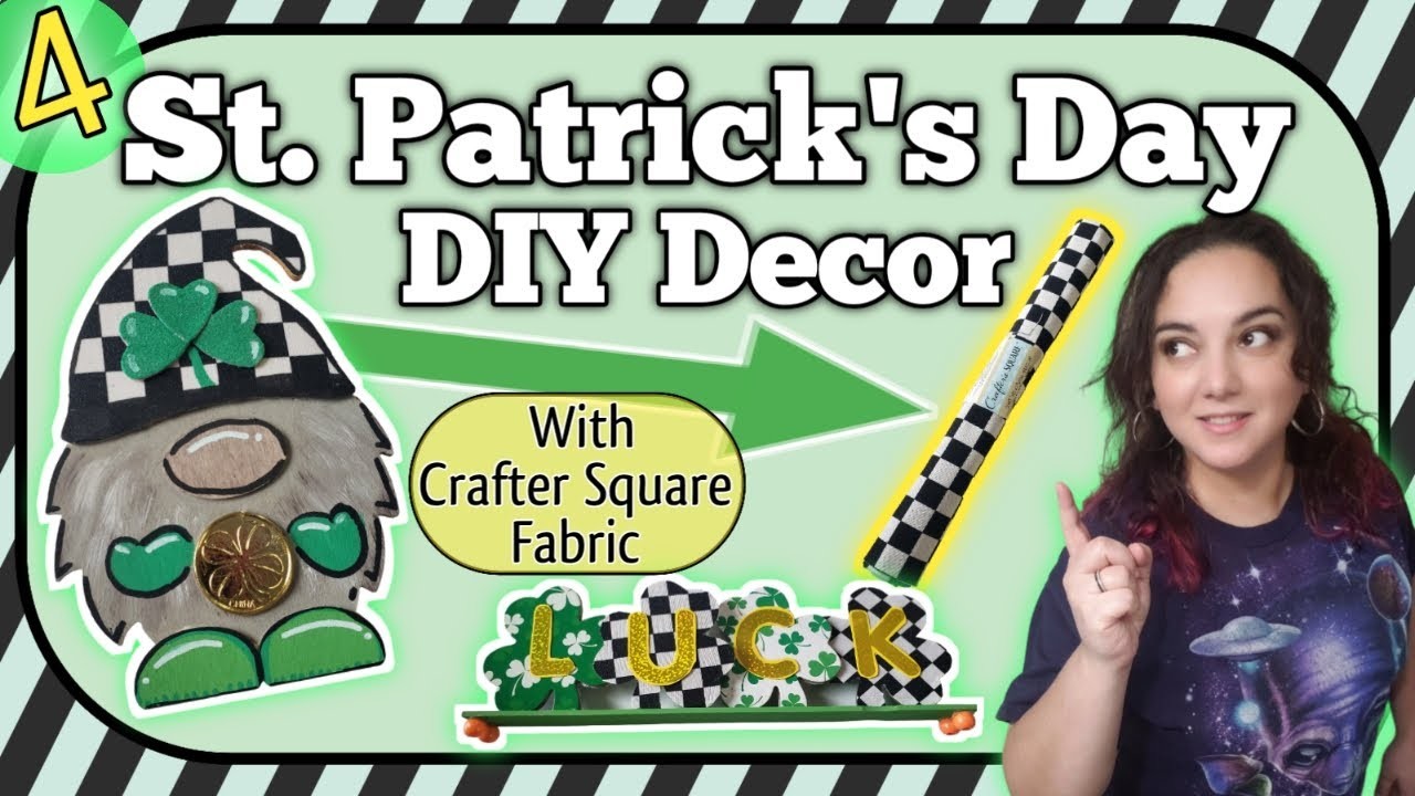 ????4 St. Patrick's Day DIY Decor 2023 | Dollar Tree DIYs | Crafters Square Fabric