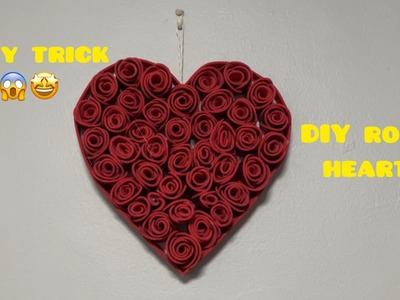 Amazing trick to make rose flower, DIY Wall decor, time saving trick. Valentines day ideas ????????| S05