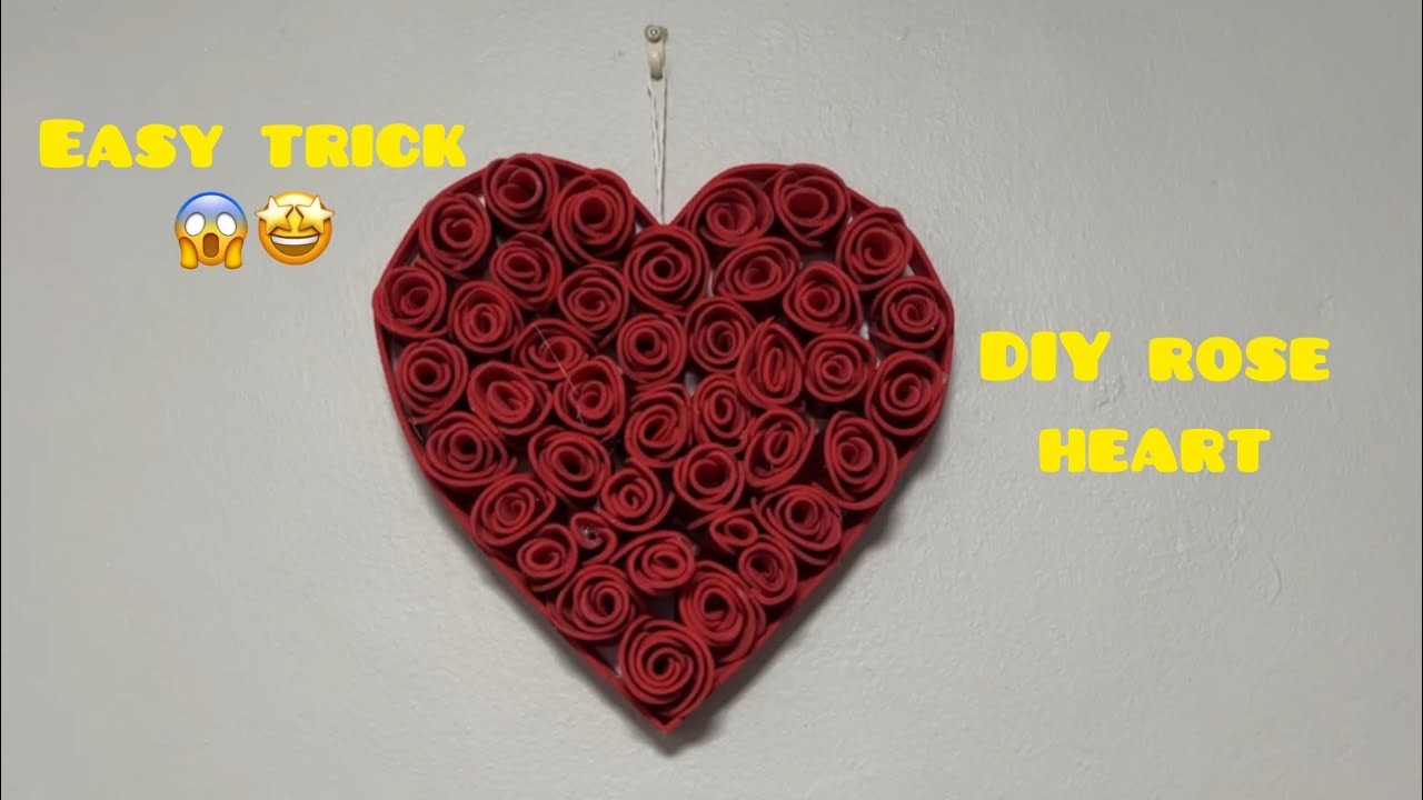 Amazing trick to make rose flower, DIY Wall decor, time saving trick. Valentines day ideas ????????| S05