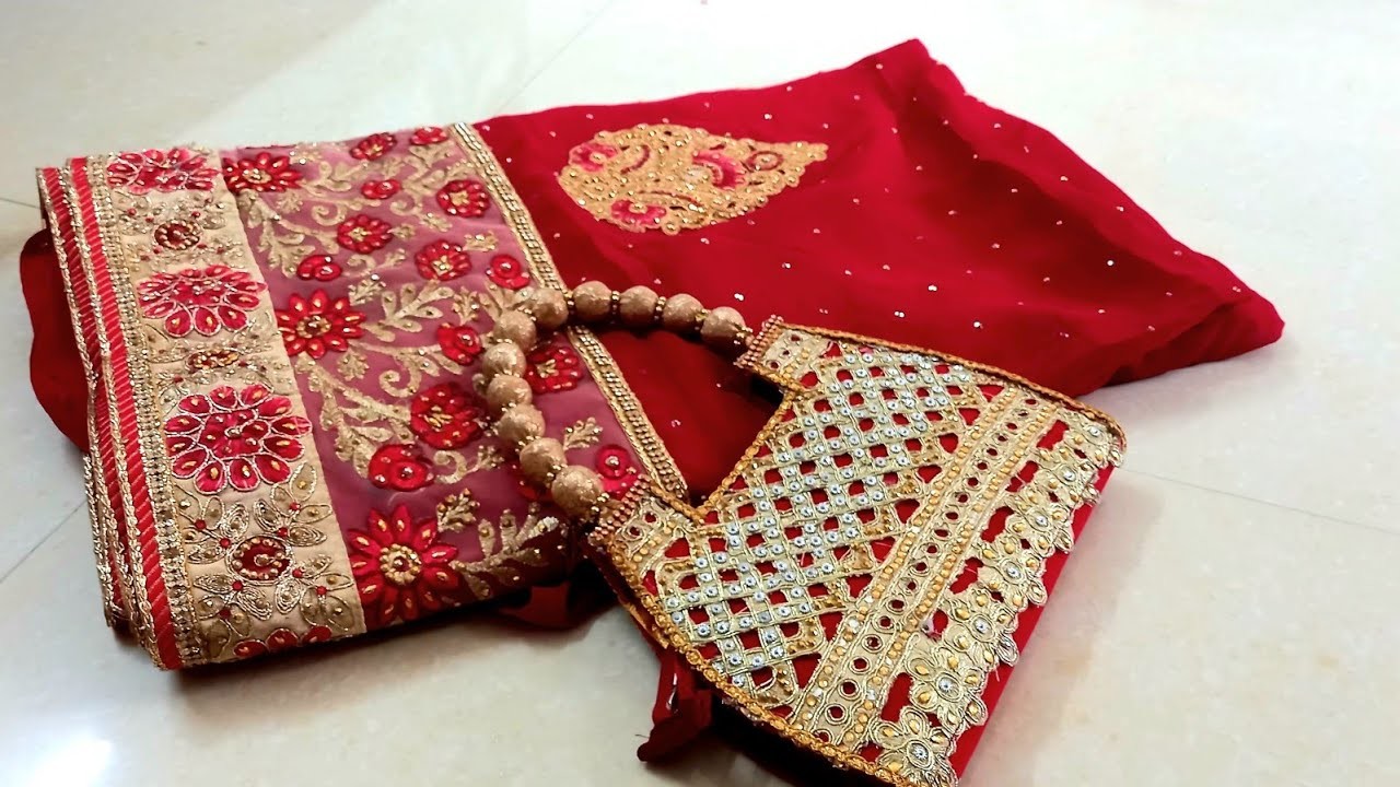 Bridal clutch making at home.party wear  clutch purse making
