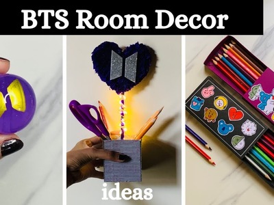 BTS Room Decor ????. BTS light at home. How to make BTS Penstand. BTS pencil box. Save money