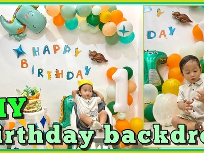 Cheapest DIY birthday backdrop | Baby K's first birthday