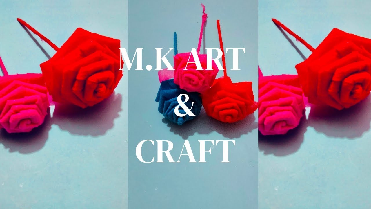 Create Beautiful Rose ???? With Just a Tissue Bag! M.K Art & Craft