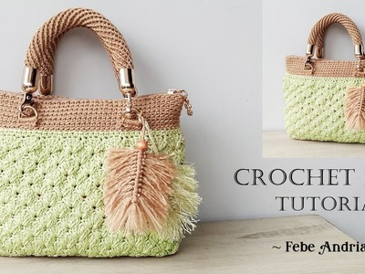 Cute Crochet Hand Bag Tutorial - Tas Rajut Cantik Bisa Untuk Tas Pesta (SUBTITLE)