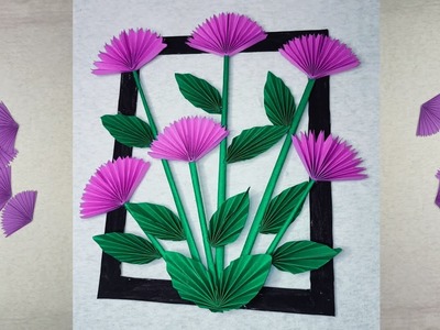 DECORATING WITH CARDBOARD - How to Create a Flower Wall Art using a DIY Cardboard Frame!