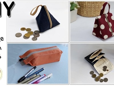 DIY 4 Simple Pouch Bags