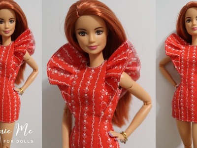 DIY Barbie Valentine Mini Dress | Valentine Dress for Barbie | nynnie me