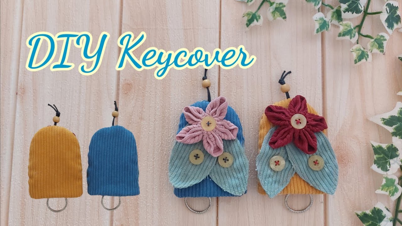 DIY Beautiful Keycover. How to sew basic keycover. How to make basic keycover. keycover bag.
