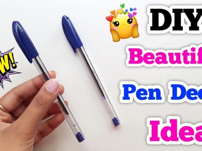 DIY - Beautiful Pen Decoration Idea ????️????  • How to decor pen at home • pencil topper making idea easy