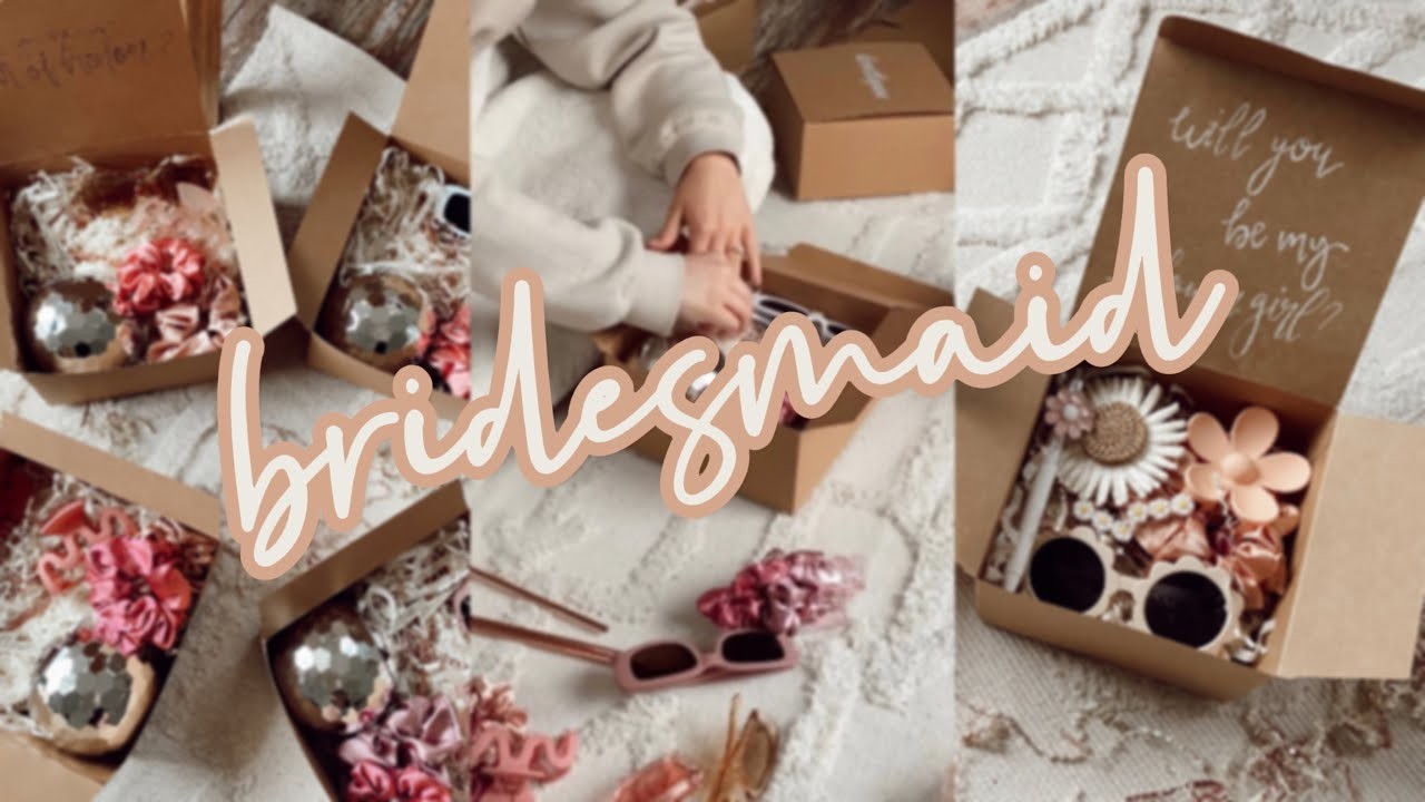 DIY Bridesmaids & Flower Girl Proposal Boxes • Valentines Vlog