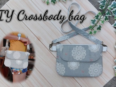DIY Crossbody Bag. How to sew crossbody bag. Sewing Tutorial. Cute crossbody bag.