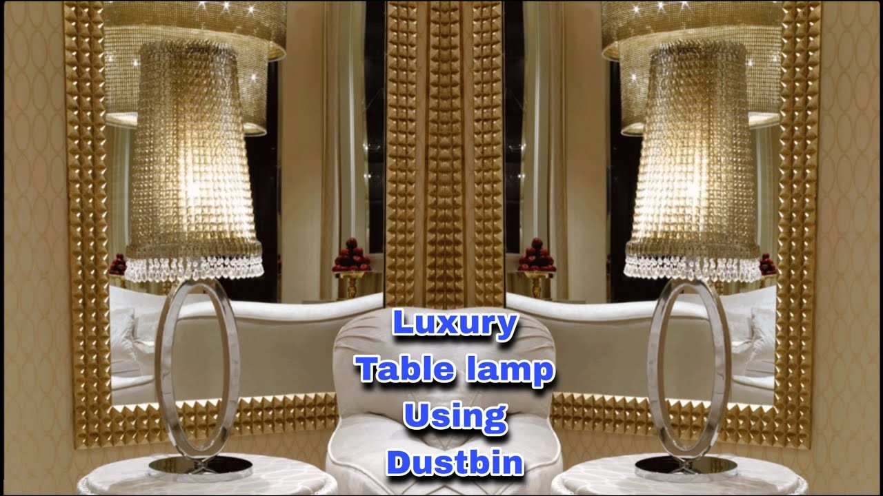 ????DIY GLAM TABLE LAMP USING DUSTBIN ????| FASHION PIXIES