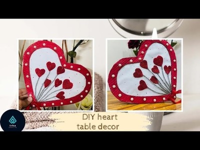 DIY Heart Table Decor || Valentine's Day Craft Ideas || Easy Valentine's  Day Craft Idea ||