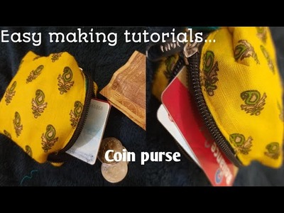 DIY Mini coin purse ????.mini pouch ????.swing tutorial.how to make coin ???? pouch ????